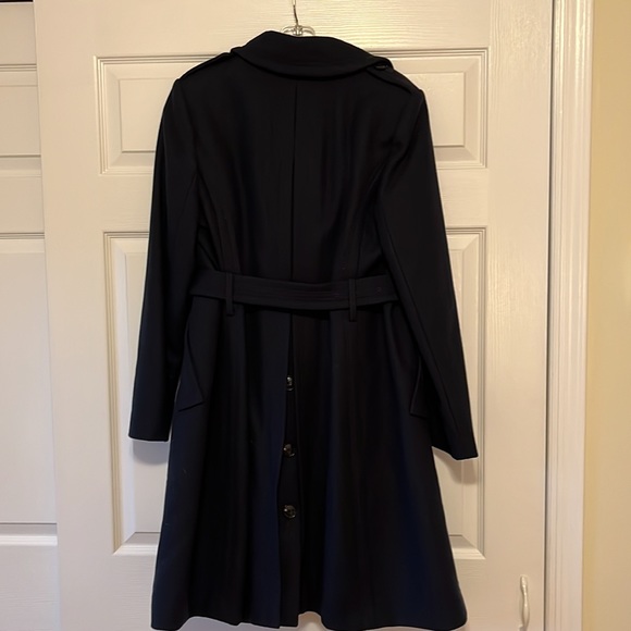 Banana Republic Navy Blue Double Breasted Wool Winter Coat Size M - Picture 9 of 12